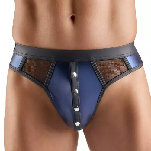 String mit Knöpfen Notto Schwarz-Blau – 1/6