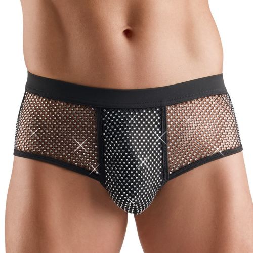 Shorty with rhinestones Lightclac Black