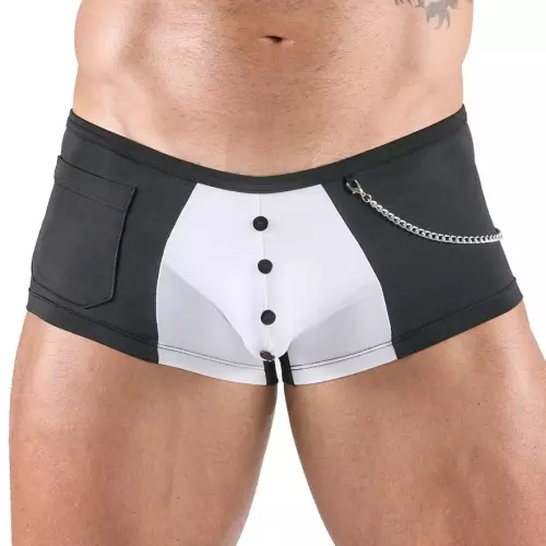 Sexy Boxershorts Nestor Schwarz-Weiß – 1/7