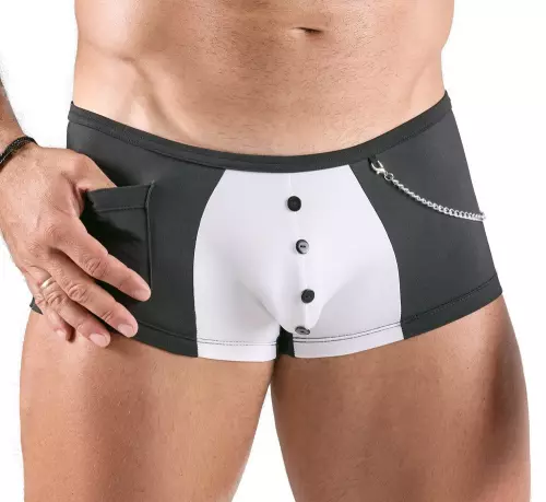 Sexy Boxershorts Nestor Schwarz-Weiß – 3/7