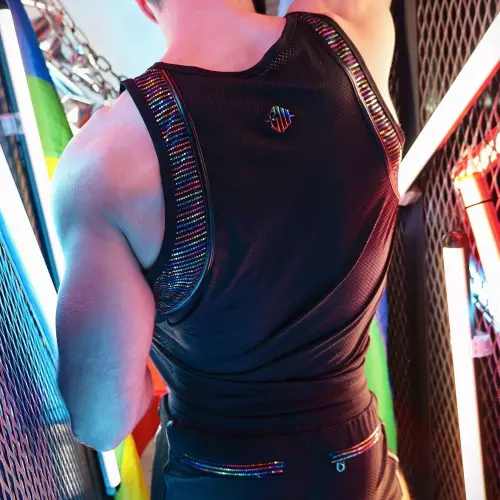 Tanktop Icon Pride Schwarz-Rainbow – 2/11
