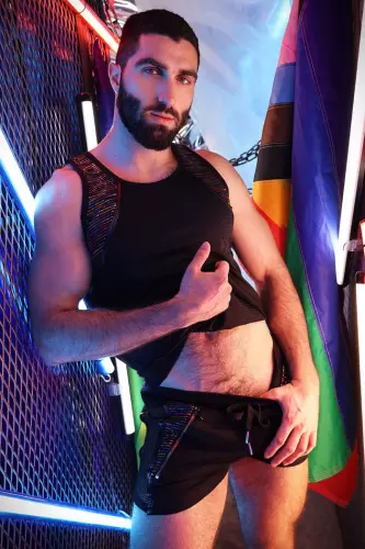 Tanktop Icon Pride Schwarz-Rainbow – 5/11