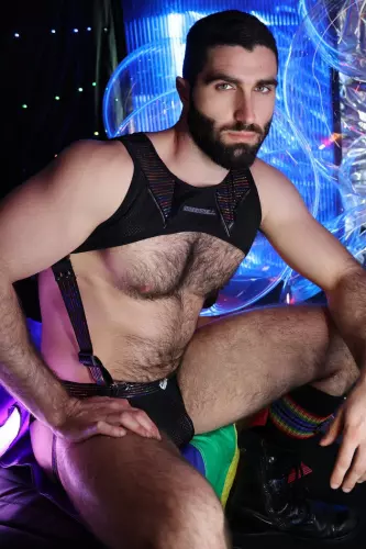 Harnas Icon Pride Zwart-Rainbow – 8/12