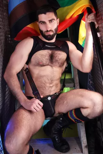 Harnas Icon Pride Zwart-Rainbow – 10/12