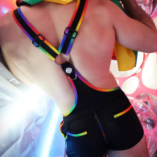 Kurzer Overall Icon Pride Schwarz-Rainbow – 2/12