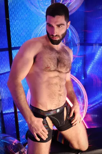 Boxer-String Icon Pride Zwart-Rainbow – 3/11