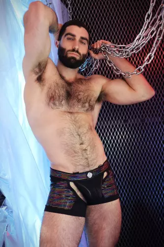 Boxer-String Icon Pride Zwart-Rainbow – 5/11
