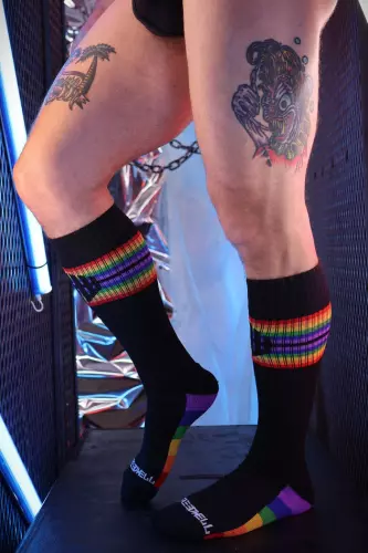 Lange Sokken Icon Pride Zwart-Regenboog – 4/8