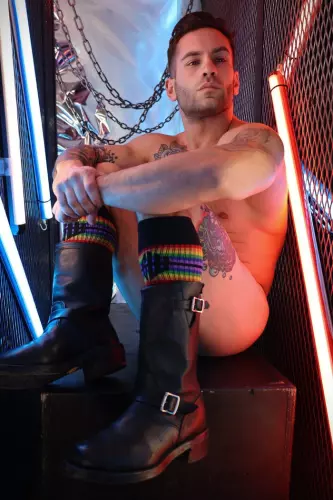 Lange Sokken Icon Pride Zwart-Regenboog – 7/8