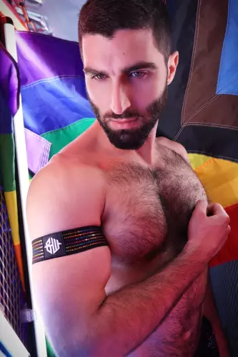 Armband Icon Pride Zwart-Regenboog x2 – 4/7