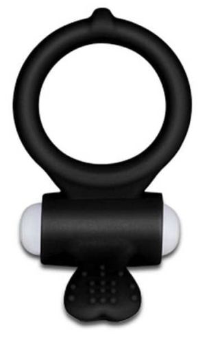 Vibrierende Penisring Power Clit HEART – Schwarz