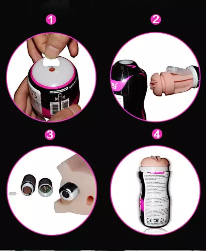 Realistischer Vibrator Masturbator Lotus - 16 x 6.5 cm – 5/6