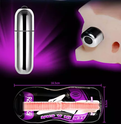Realistischer Vibrator Masturbator Stamina 16 x 6.5 cm – 2/4