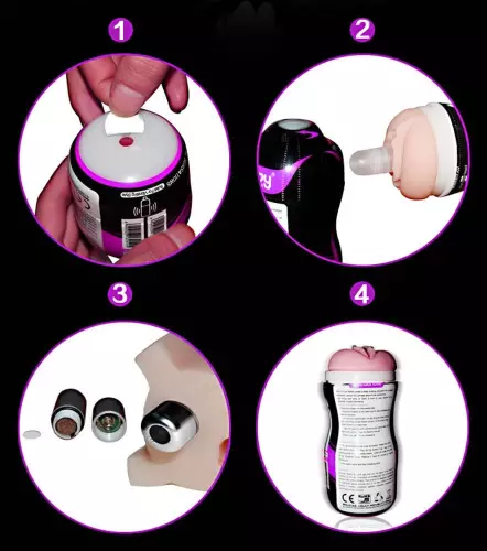 Realistischer Vibrator Masturbator Stamina 16 x 6.5 cm – 3/4