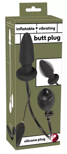Opblaasbare en vibrerend plug Conikflat 10.5 x 4cm – 2/7