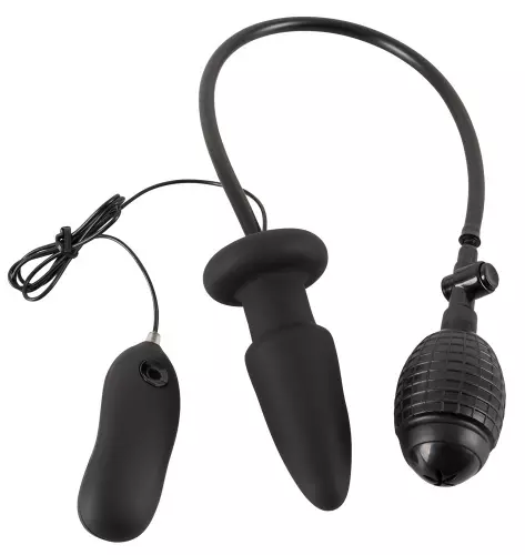 Opblaasbare en vibrerend plug Conikflat 10.5 x 4cm – 3/7