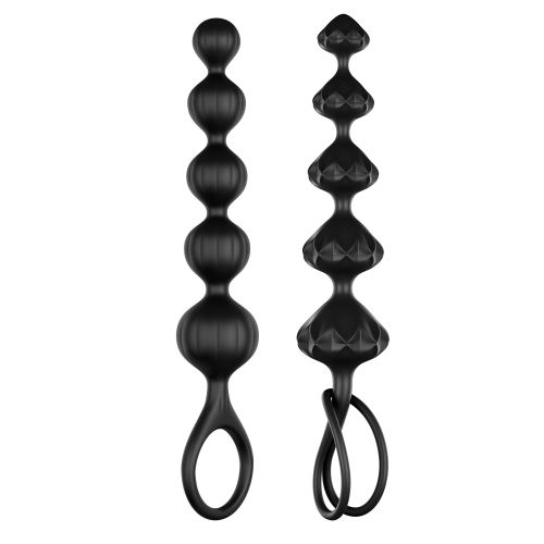 Kit aus 2 Satisfyer Perlen-Strings - Schwarz
