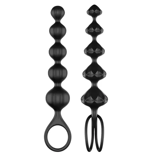 Set von 2 Satisfyer Perlenketten - Schwarz – 6/11