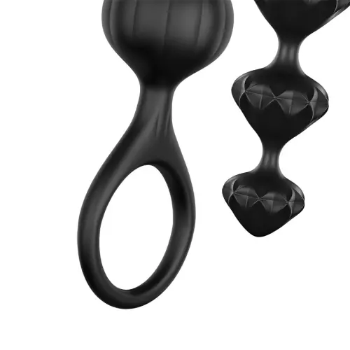 Set von 2 Satisfyer Perlenketten - Schwarz – 7/11