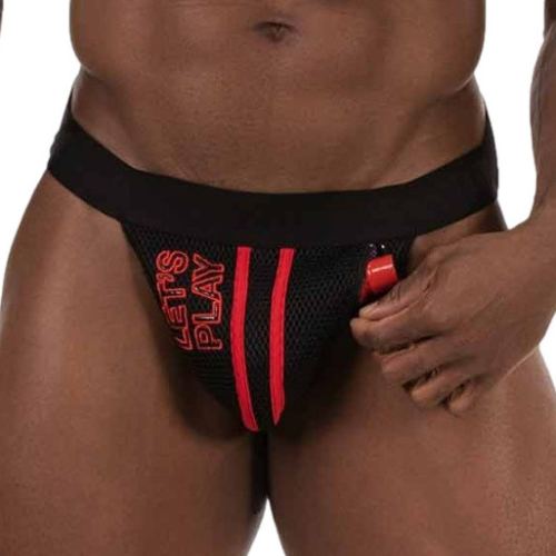 Let's Play Jockstrap Black-Red