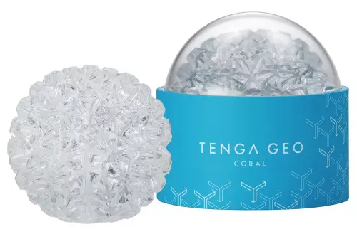 Tenga Geo Transparent Masturbator - Coral – 2/3