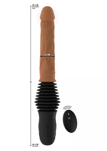Dubbel stootwerkende dildo Thrusting 18 x 4cm – 3/7