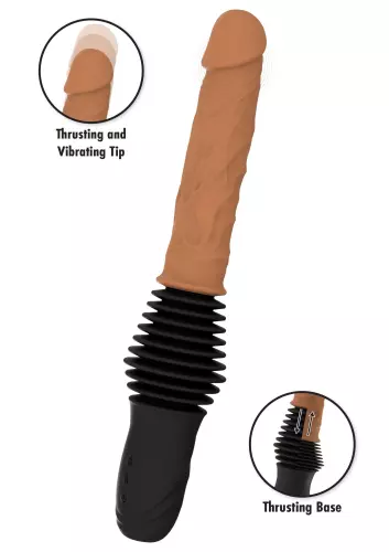 Dubbel stootwerkende dildo Thrusting 18 x 4cm – 4/7