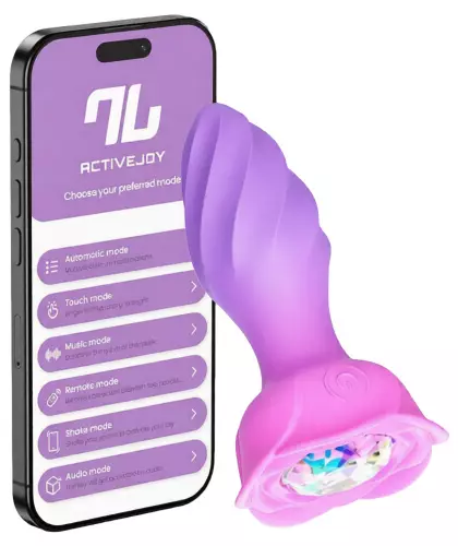 Vibrator en rotatie plug verbonden Moxy 9 x 3.5cm – 1/6