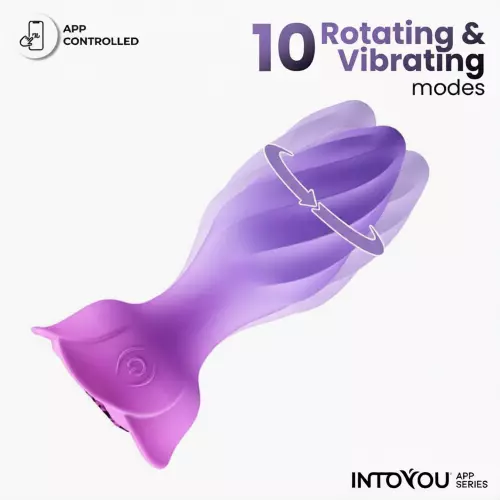 Vibrator en rotatie plug verbonden Moxy 9 x 3.5cm – 3/6