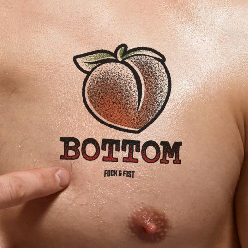 Bottom temporary tattoo 9 x 8.5cm