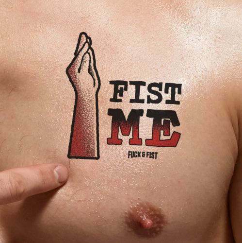 Fist Me temporary tattoo 9 x 8.5cm