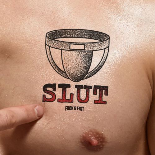 Slut temporary tattoo 9 x 7cm
