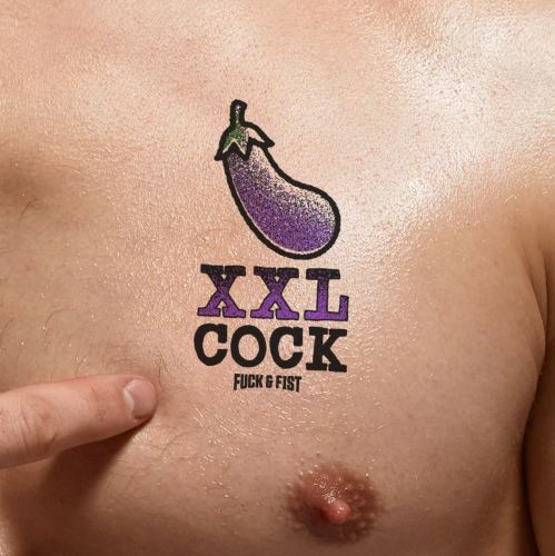 XXL Cock temporary tattoo 9 x 5cm