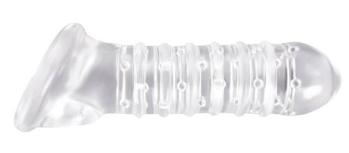 Penismantel RIBBED Renegade Transparent 16 x 4 cm
