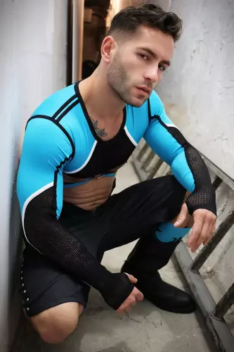 Gagged Crop Top Blauw – 14/17