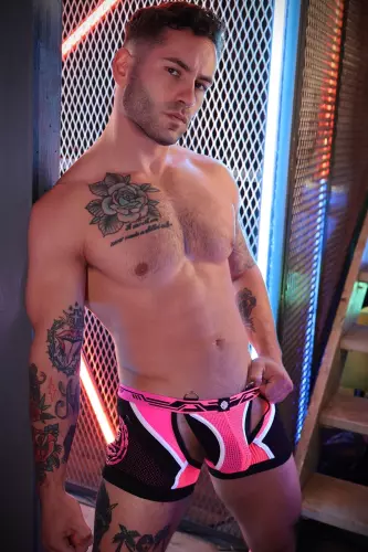 Gagged Jock Boxer Pink – 9/14