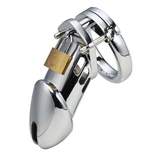 Keuschheitskäfig STEEL PADLOCK 12 x 3,5cm