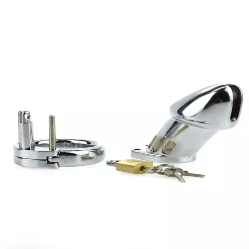 Keuschheitskäfig STEEL PADLOCK 12 x 3,5cm – 6/14