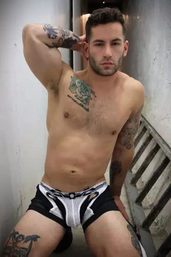 Gagged Jock Boxer White – 11/14