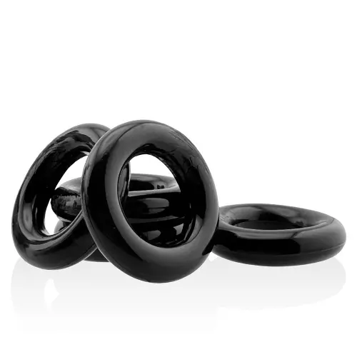 Set of 5 Stretchable Cockrings Jacker 5-Stack 22mm Black – 5/5