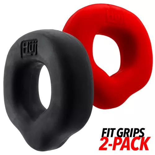 Set van 2 cockringen Fit Grips 25 mm zwart-rood – 4/6