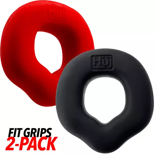 Set van 2 cockringen Fit Grips 25 mm zwart-rood – 6/6