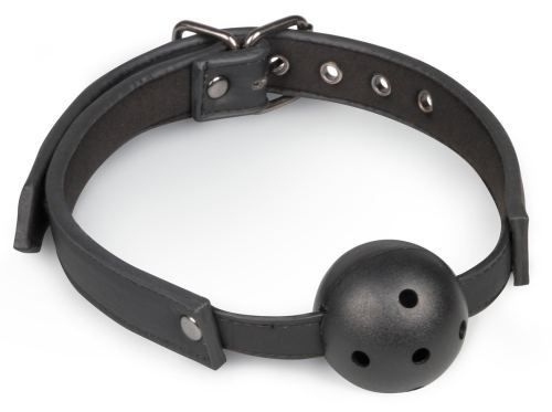 Knebel mit durchbohrtem schwarzem Ball