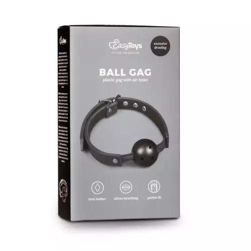 Knebel mit durchbohrtem schwarzem Ball – 2/20