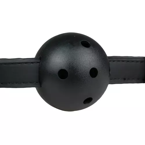 Knebel mit durchbohrtem schwarzem Ball – 4/20