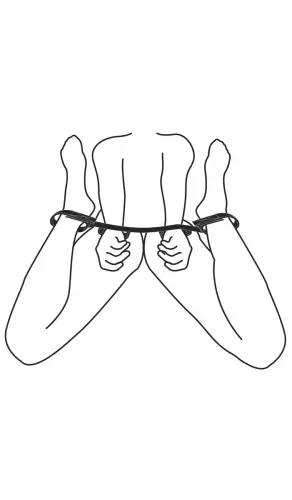 Bondage-Stange mit 4 Manschetten – 5/8
