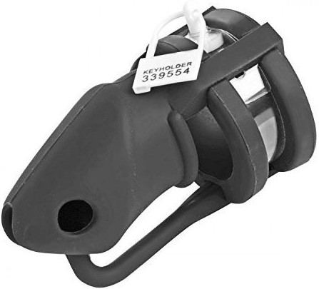Silikon-Keuschheitskäfig Birdlocked 11 x 3,2cm Schwarz