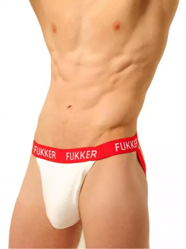 Jockstrap Fukker Weiß und Rot – 3/15