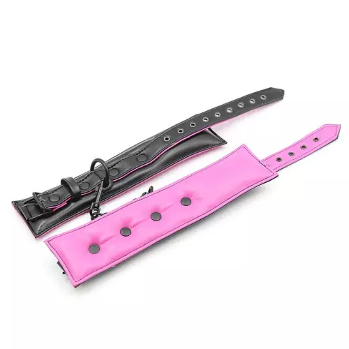 Gepolsterte Handschellen für Handgelenke Rosa – 3/4
