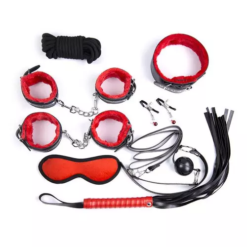 Bondage-Set SM 10-teilig Rot – 7/10